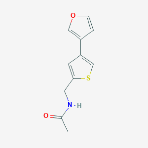 molecular formula C11H11NO2S B2519657 N-{[4-(furan-3-yl)thiophen-2-yl]methyl}acetamide CAS No. 2379970-58-6