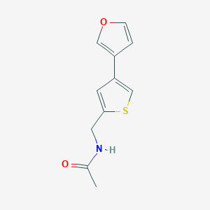 molecular formula C11H11NO2S B2519657 N-[[4-(Furan-3-yl)thiophen-2-yl]methyl]acetamide CAS No. 2379970-58-6