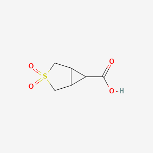 molecular formula C6H8O4S B2519660 3-硫代双环[3.1.0]己烷-6-羧酸 3,3-二氧化物 CAS No. 1783317-08-7