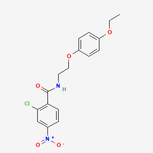 molecular formula C17H17ClN2O5 B2519661 2-chloro-N-[2-(4-ethoxyphenoxy)ethyl]-4-nitrobenzamide CAS No. 1105212-18-7