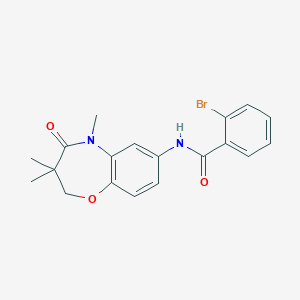 molecular formula C19H19BrN2O3 B2519670 2-bromo-N-(3,3,5-trimethyl-4-oxo-2,3,4,5-tetrahydrobenzo[b][1,4]oxazepin-7-yl)benzamide CAS No. 921542-60-1