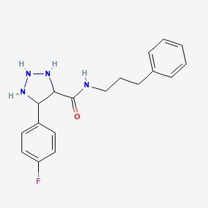 5-(4-fluorophenyl)-N-(3-phenylpropyl)triazolidine-4-carboxamide
