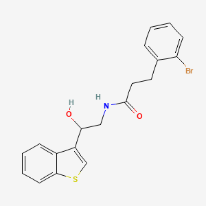 molecular formula C19H18BrNO2S B2519699 N-[2-(1-benzothiophen-3-yl)-2-hydroxyethyl]-3-(2-bromophenyl)propanamide CAS No. 2097916-68-0