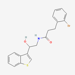 molecular formula C19H18BrNO2S B2519699 N-(2-(benzo[b]thiophen-3-yl)-2-hydroxyethyl)-3-(2-bromophenyl)propanamide CAS No. 2097916-68-0