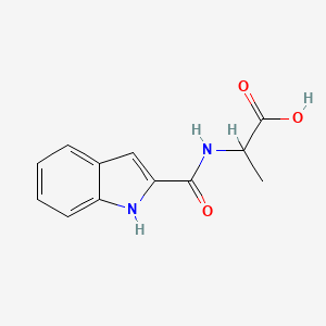 molecular formula C12H12N2O3 B2519701 2-(1H-indol-2-ylformamido)propanoic acid CAS No. 957005-56-0