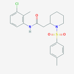 molecular formula C21H25ClN2O3S B2519704 N-(3-氯-2-甲苯基)-2-(1-甲苯磺酰基哌啶-2-基)乙酰胺 CAS No. 941955-41-5