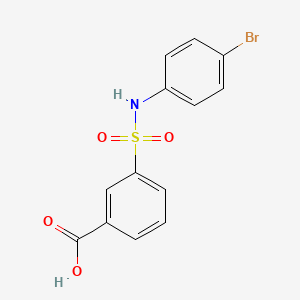 molecular formula C13H10BrNO4S B2519709 3-[(4-溴苯基)磺酰胺基]苯甲酸 CAS No. 300667-30-5