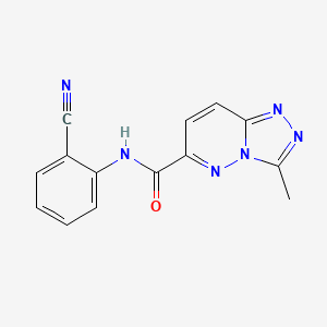 molecular formula C14H10N6O B2519717 N-(2-Cyanophenyl)-3-methyl-[1,2,4]triazolo[4,3-b]pyridazine-6-carboxamide CAS No. 2415527-11-4