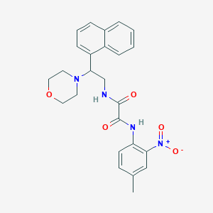 molecular formula C25H26N4O5 B2519743 N1-(4-methyl-2-nitrophenyl)-N2-(2-morpholino-2-(naphthalen-1-yl)ethyl)oxalamide CAS No. 941977-51-1
