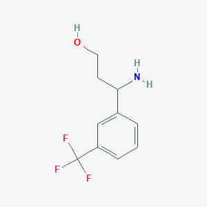 molecular formula C10H12F3NO B2519754 3-Amino-3-[3-(trifluoromethyl)phenyl]propan-1-ol CAS No. 683221-00-3