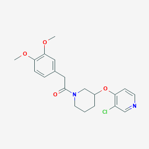 molecular formula C20H23ClN2O4 B2519781 1-(3-((3-Chloropyridin-4-yl)oxy)piperidin-1-yl)-2-(3,4-dimethoxyphenyl)ethanone CAS No. 2034575-21-6
