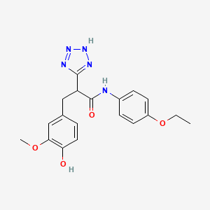 molecular formula C19H21N5O4 B2519783 N-(4-ethoxyphenyl)-3-(4-hydroxy-3-methoxyphenyl)-2-(2H-tetrazol-5-yl)propanamide CAS No. 483995-83-1
