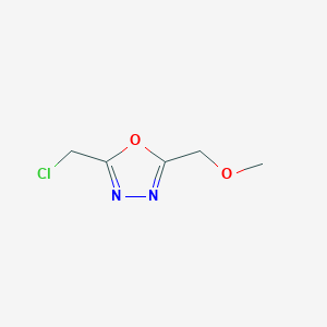 molecular formula C5H7ClN2O2 B2519793 2-(Chloromethyl)-5-(methoxymethyl)-1,3,4-oxadiazole CAS No. 1248308-40-8