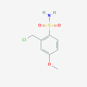 molecular formula C8H10ClNO3S B2519795 2-(Chloromethyl)-4-methoxybenzenesulfonamide CAS No. 2375268-79-2