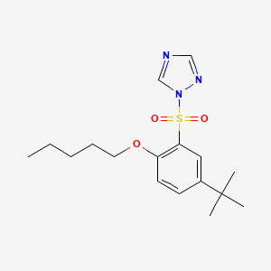 molecular formula C17H25N3O3S B2519797 1-(5-Tert-butyl-2-pentoxyphenyl)sulfonyl-1,2,4-triazole CAS No. 2305450-39-7