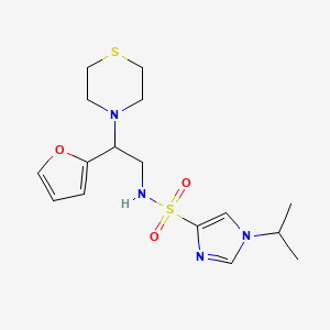 N-(2-(furan-2-yl)-2-thiomorpholinoethyl)-1-isopropyl-1H-imidazole-4-sulfonamide
