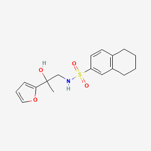 molecular formula C17H21NO4S B2519812 N-[2-(furan-2-yl)-2-hydroxypropyl]-5,6,7,8-tetrahydronaphthalene-2-sulfonamide CAS No. 1396874-48-8