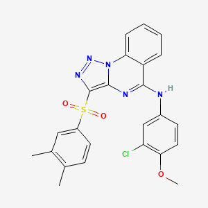 B2519819 N-(3-chloro-4-methoxyphenyl)-3-(3,4-dimethylphenyl)sulfonyltriazolo[1,5-a]quinazolin-5-amine CAS No. 872197-35-8