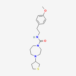 molecular formula C19H29N3O2S B2519871 N-[2-(4-methoxyphenyl)ethyl]-4-(thiolan-3-yl)-1,4-diazepane-1-carboxamide CAS No. 2309731-84-6