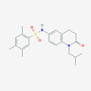 molecular formula C22H28N2O3S B2519886 N-(1-isobutyl-2-oxo-1,2,3,4-tetrahydroquinolin-6-yl)-2,4,5-trimethylbenzenesulfonamide CAS No. 941906-71-4
