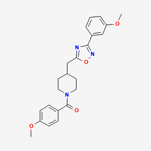 1-(4-Methoxybenzoyl)-4-{[3-(3-methoxyphenyl)-1,2,4-oxadiazol-5-yl]methyl}piperidine