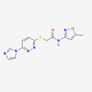 2-((6-(1H-imidazol-1-yl)pyridazin-3-yl)thio)-N-(5-methylisoxazol-3-yl)acetamide