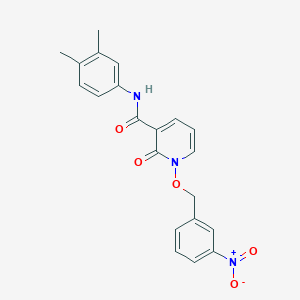molecular formula C21H19N3O5 B2519920 N-(3,4-dimethylphenyl)-1-[(3-nitrophenyl)methoxy]-2-oxo-1,2-dihydropyridine-3-carboxamide CAS No. 852365-38-9