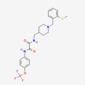 molecular formula C23H26F3N3O3S B2519926 N1-((1-(2-(methylthio)benzyl)piperidin-4-yl)methyl)-N2-(4-(trifluoromethoxy)phenyl)oxalamide CAS No. 1234854-37-5