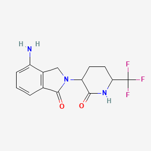 molecular formula C14H14F3N3O2 B2519942 4-amino-2-[2-oxo-6-(trifluoromethyl)piperidin-3-yl]-2,3-dihydro-1H-isoindol-1-one CAS No. 2408961-94-2