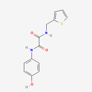 molecular formula C13H12N2O3S B2519956 N1-(4-hydroxyphenyl)-N2-(thiophen-2-ylmethyl)oxalamide CAS No. 941998-75-0