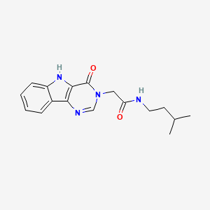 molecular formula C17H20N4O2 B2519959 N-(3-methylbutyl)-2-{4-oxo-3H,4H,5H-pyrimido[5,4-b]indol-3-yl}acetamide CAS No. 1105203-28-8