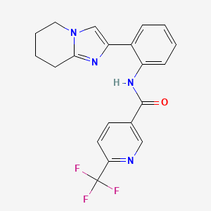 molecular formula C20H17F3N4O B2519969 N-(2-(5,6,7,8-tetrahydroimidazo[1,2-a]pyridin-2-yl)phenyl)-6-(trifluoromethyl)nicotinamide CAS No. 2034463-66-4