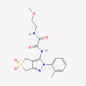 molecular formula C17H20N4O5S B2519999 N-(2-methoxyethyl)-N'-[2-(2-methylphenyl)-5,5-dioxo-2H,4H,6H-5lambda6-thieno[3,4-c]pyrazol-3-yl]ethanediamide CAS No. 899994-88-8