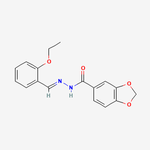 molecular formula C17H16N2O4 B2520070 N'-[(1E)-(2-ethoxyphenyl)methylidene]-2H-1,3-benzodioxole-5-carbohydrazide CAS No. 342001-81-4