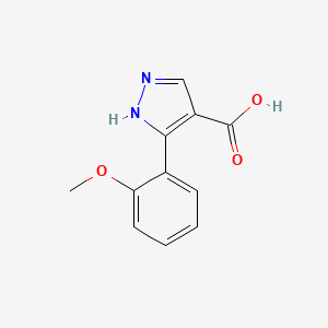 molecular formula C11H10N2O3 B2520093 5-(2-methoxyphenyl)-1H-pyrazole-4-carboxylic acid CAS No. 879996-74-4