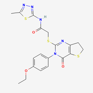 2-((3-(4-ethoxyphenyl)-4-oxo-3,4,6,7-tetrahydrothieno[3,2-d]pyrimidin-2-yl)thio)-N-(5-methyl-1,3,4-thiadiazol-2-yl)acetamide