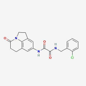 N1-(2-chlorobenzyl)-N2-(4-oxo-2,4,5,6-tetrahydro-1H-pyrrolo[3,2,1-ij]quinolin-8-yl)oxalamide