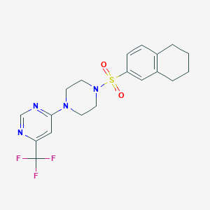 4-(4-((5,6,7,8-Tetrahydronaphthalen-2-yl)sulfonyl)piperazin-1-yl)-6-(trifluoromethyl)pyrimidine