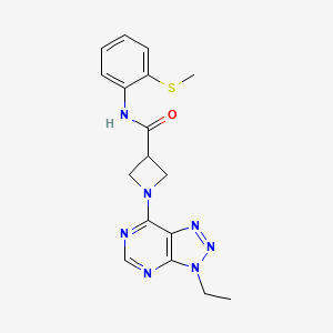 1-(3-ethyl-3H-[1,2,3]triazolo[4,5-d]pyrimidin-7-yl)-N-(2-(methylthio)phenyl)azetidine-3-carboxamide