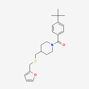(4-(Tert-butyl)phenyl)(4-(((furan-2-ylmethyl)thio)methyl)piperidin-1-yl)methanone