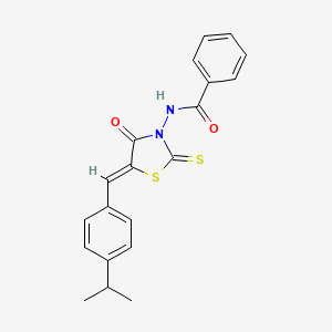 (Z)-N-(5-(4-isopropylbenzylidene)-4-oxo-2-thioxothiazolidin-3-yl)benzamide
