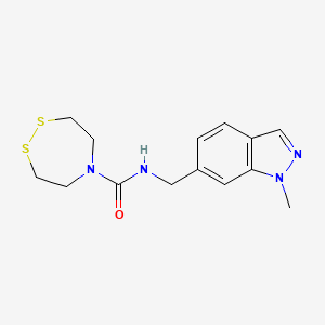 N-[(1-Methylindazol-6-yl)methyl]-1,2,5-dithiazepane-5-carboxamide
