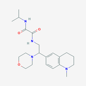 molecular formula C21H32N4O3 B2520159 N'-[2-(1-methyl-1,2,3,4-tetrahydroquinolin-6-yl)-2-(morpholin-4-yl)ethyl]-N-(propan-2-yl)ethanediamide CAS No. 921924-90-5