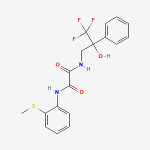 molecular formula C18H17F3N2O3S B2520165 N-[2-(methylsulfanyl)phenyl]-N'-(3,3,3-trifluoro-2-hydroxy-2-phenylpropyl)ethanediamide CAS No. 1351598-09-8