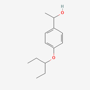 molecular formula C13H20O2 B2520179 1-[4-(Pentan-3-yloxy)phenyl]ethan-1-ol CAS No. 1523303-48-1