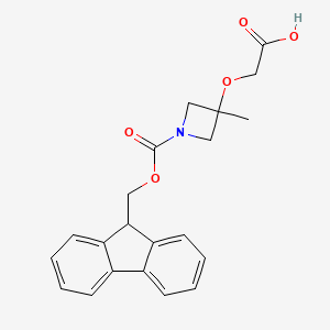 molecular formula C21H21NO5 B2520186 2-[(1-{[(9H-fluoren-9-yl)methoxy]carbonyl}-3-methylazetidin-3-yl)oxy]acetic acid CAS No. 1592739-14-4