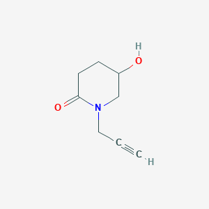 molecular formula C8H11NO2 B2520213 5-Hydroxy-1-prop-2-ynylpiperidin-2-one CAS No. 2219371-67-0
