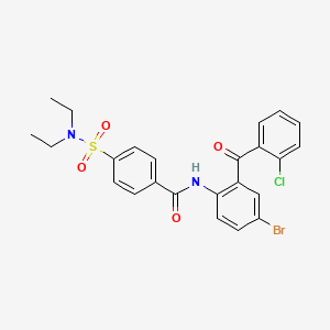 molecular formula C24H22BrClN2O4S B2520229 N-[4-bromo-2-(2-chlorobenzoyl)phenyl]-4-(diethylsulfamoyl)benzamide CAS No. 397278-33-0