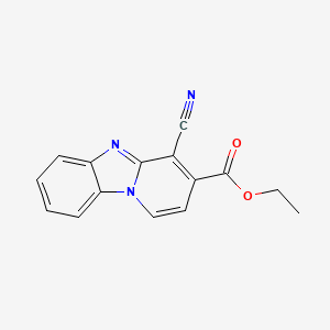 molecular formula C15H11N3O2 B2520245 Ethyl 4-cyanopyrido[1,2-a]benzimidazole-3-carboxylate CAS No. 950057-02-0
