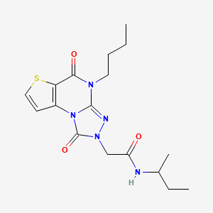 molecular formula C17H23N5O3S B2520284 N-SEC-BUTYL-2-(4-BUTYL-1,5-DIOXO-4,5-DIHYDROTHIENO[2,3-E][1,2,4]TRIAZOLO[4,3-A]PYRIMIDIN-2(1H)-YL)ACETAMIDE CAS No. 1358624-09-5